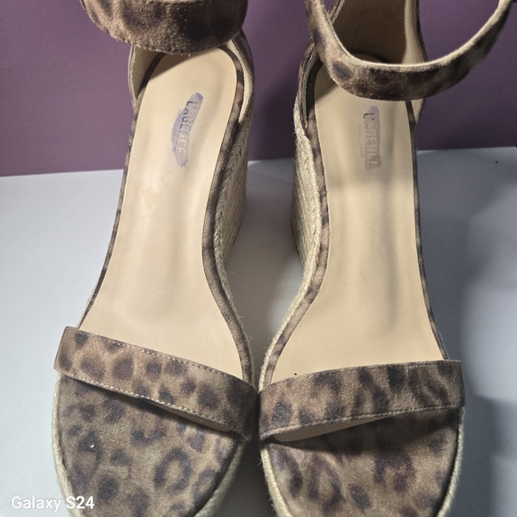 L'agence Elysee Espadrille Platform Sandals Cheetah Size 37.5/US 7.5 New - Picture 4 of 12